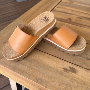Reef Brown Slide Sandals
